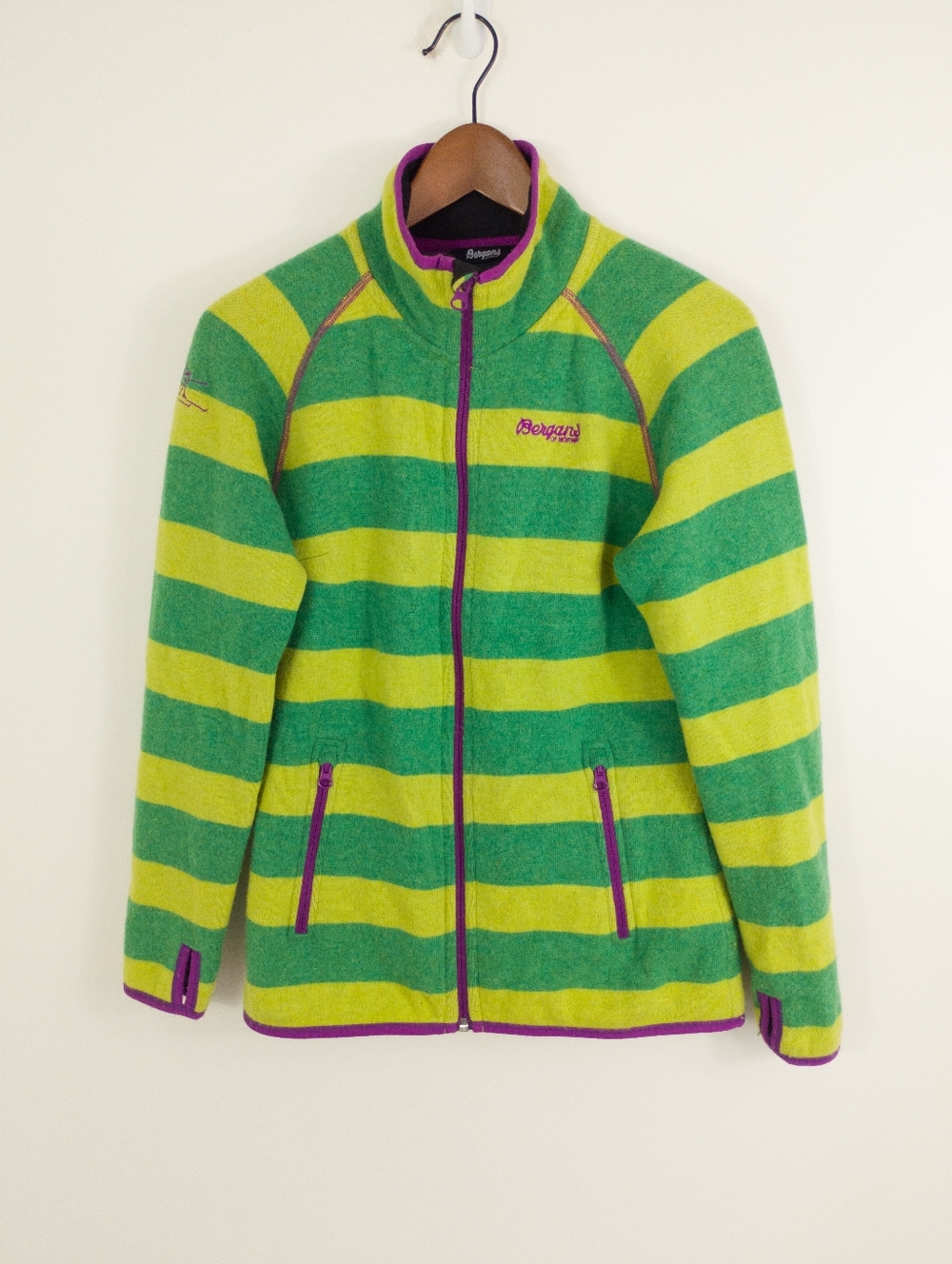 Bergans of Norway 1899 Perikum Lady Jacket Wool Blend Striped Small